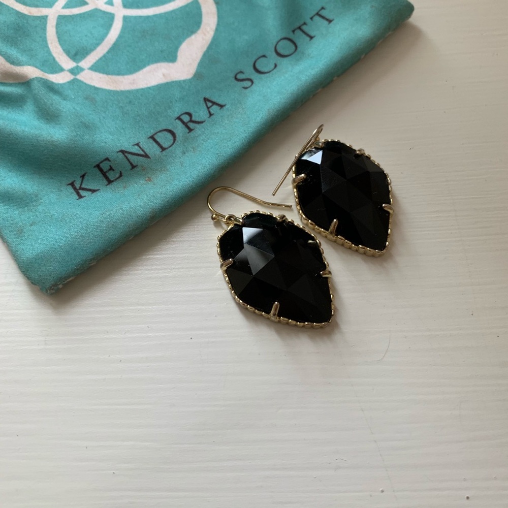 Kendra Scott Black Drop Corley Earrings